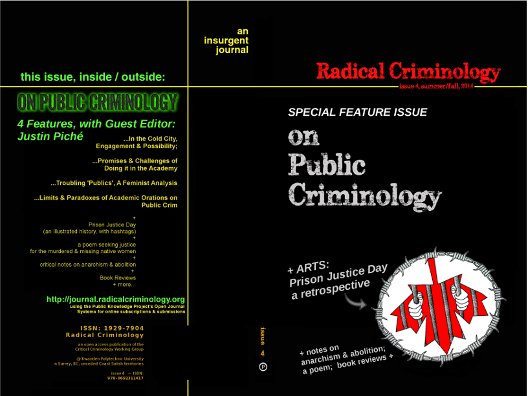 [IMG: Cover, Radical Criminology, Issue 4]